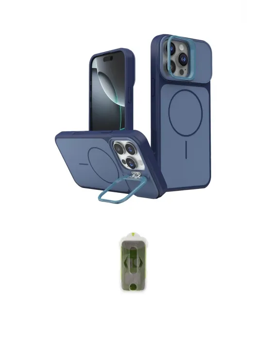 ieg™ iPhone 16 Pro Max Kılıf İz Modern Prime - Siyah Joko Magic 5D Hayalet Cam
