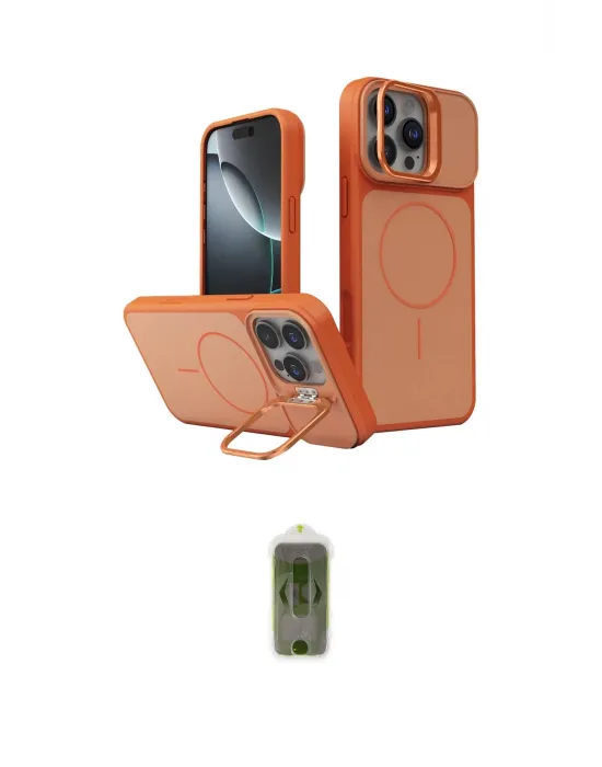 ieg™ iPhone 16 Pro Max Kılıf İz Modern Prime - Siyah Joko Magic 5D Hayalet Cam