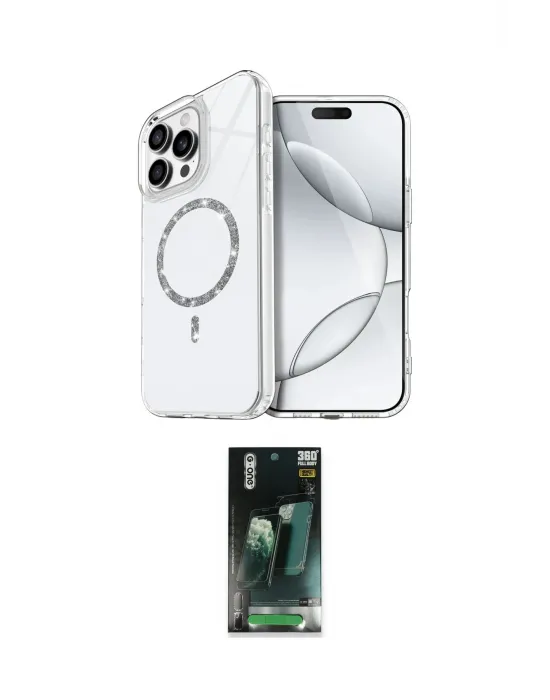 ieg™ iPhone 16 Pro Max Kılıf Kıvılcım Form Prime - Siyah 360 Mat Full Body Arka Koruyucu