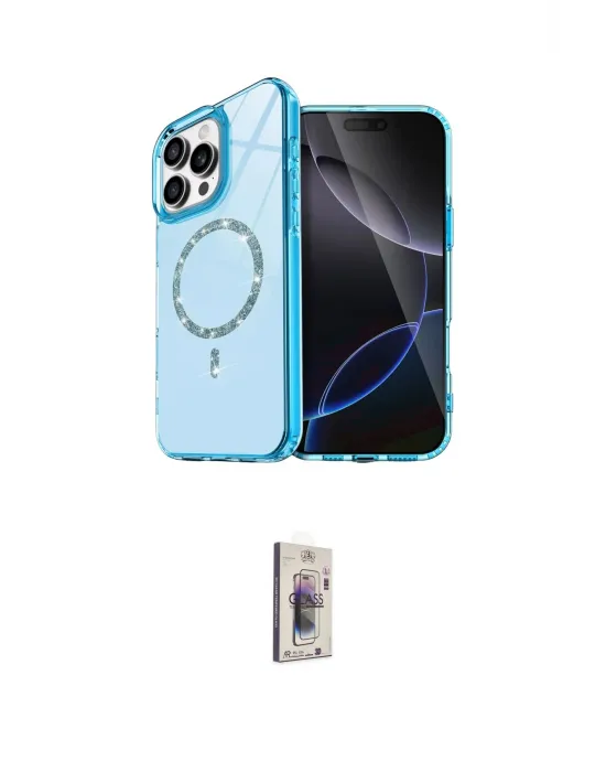 ieg™ iPhone 16 Pro Max Kılıf Kıvılcım Form Prime - Siyah Bilvis 3D Cam Ekran Koruyucu