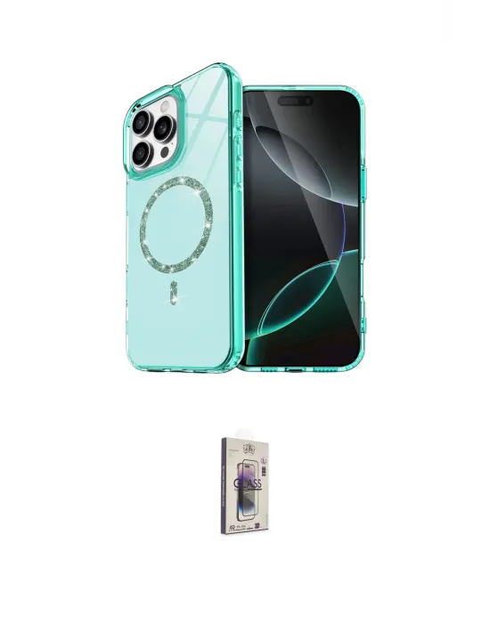ieg™ iPhone 16 Pro Max Kılıf Kıvılcım Form Prime - Siyah Bilvis 3D Cam Ekran Koruyucu