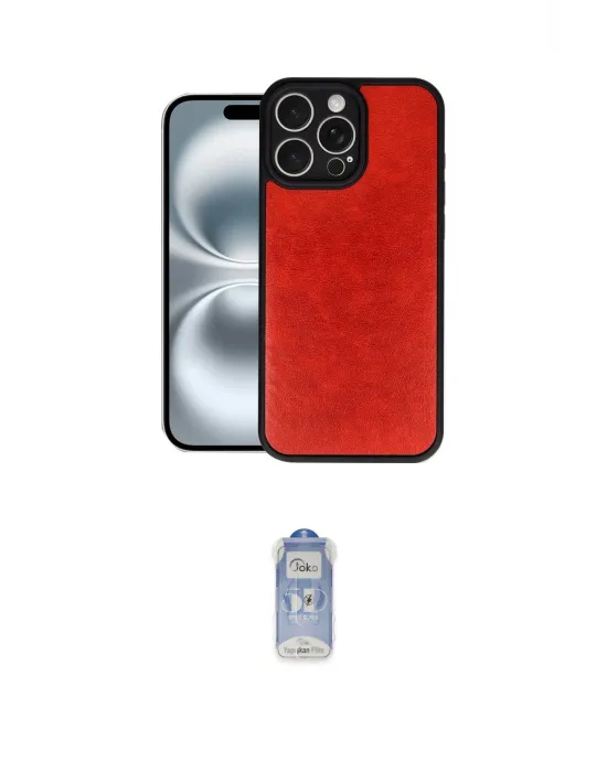 ieg™ iPhone 16 Pro Max Kılıf Kıvılcım Işık Serisi - Siyah Joko Magic 5D Cam