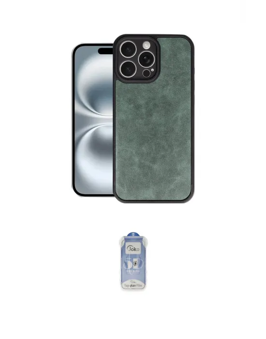 ieg™ iPhone 16 Pro Max Kılıf Kıvılcım Işık Serisi - Siyah Joko Magic 5D Cam