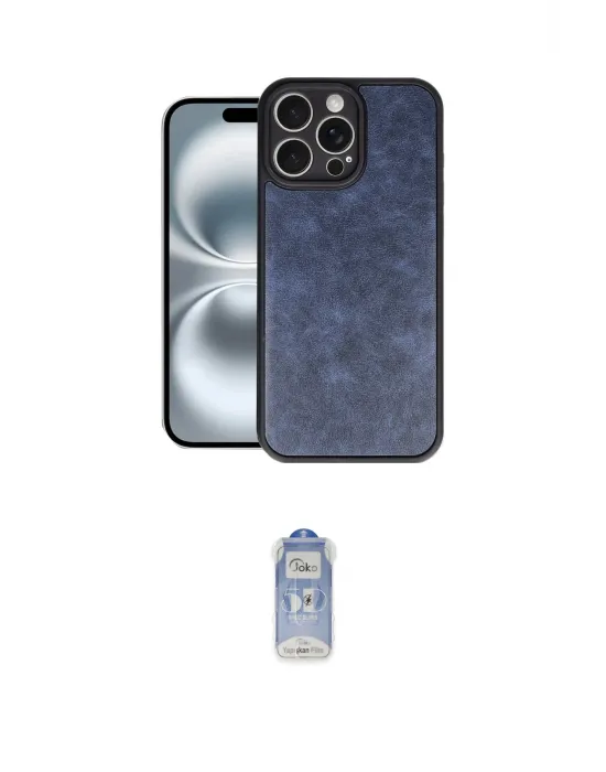 ieg™ iPhone 16 Pro Max Kılıf Kıvılcım Işık Serisi - Siyah Joko Magic 5D Cam