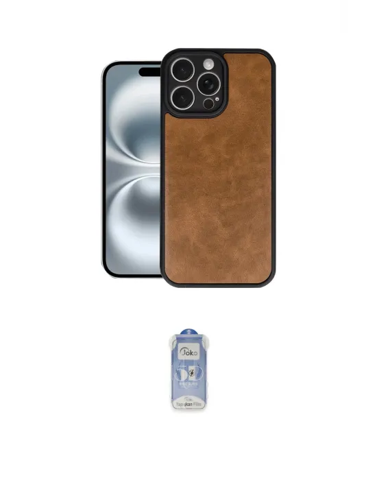ieg™ iPhone 16 Pro Max Kılıf Kıvılcım Işık Serisi - Siyah Joko Magic 5D Cam