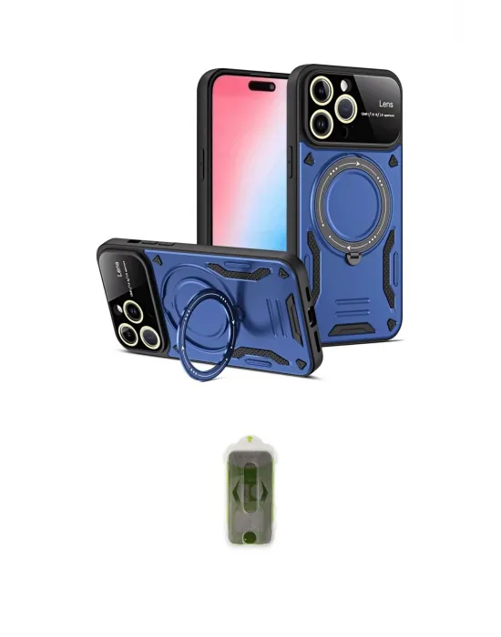 ieg™ iPhone 16 Pro Max Kılıf Kıvılcım Modern Serisi - Siyah Joko Magic 5D Hayalet Cam