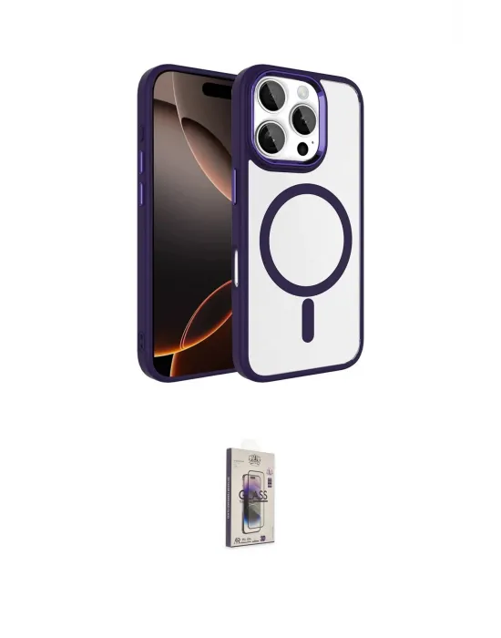 ieg™ iPhone 16 Pro Max Kılıf Kıvılcım Prime - Siyah Bilvis 3D Cam Ekran Koruyucu