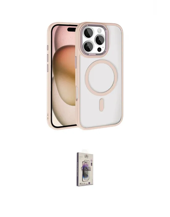 ieg™ iPhone 16 Pro Max Kılıf Kıvılcım Prime - Siyah Bilvis 3D Cam Ekran Koruyucu
