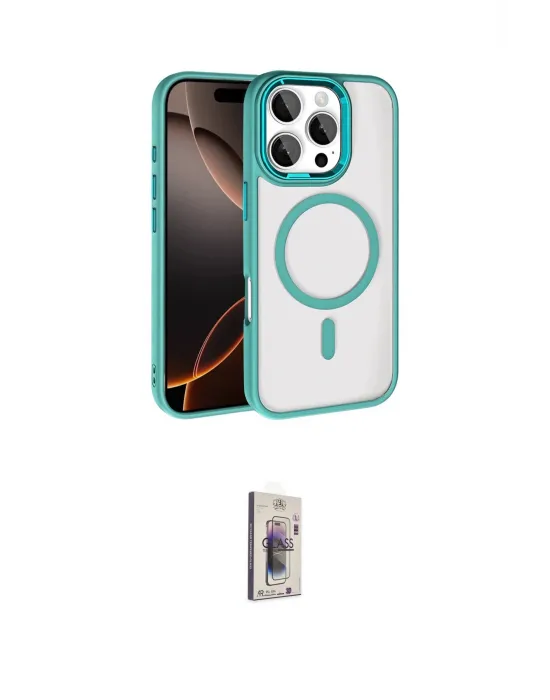 ieg™ iPhone 16 Pro Max Kılıf Kıvılcım Prime - Siyah Bilvis 3D Cam Ekran Koruyucu