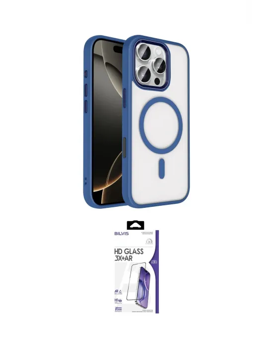 ieg™ iPhone 16 Pro Max Kılıf Kıvılcım Prime - Siyah Bilvis 3X AR HD Cam Ekran Koruyucu