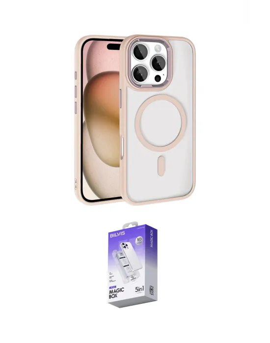 ieg™ iPhone 16 Pro Max Kılıf Kıvılcım Prime - Siyah Bilvis 5in1 3D Magic Cam Ekran Koruyucu