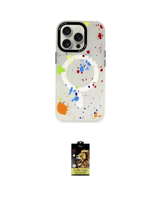 ieg™ iPhone 16 Pro Max Kılıf Kozmos Doku - Siyah Buffer Cam Ekran Koruyucu