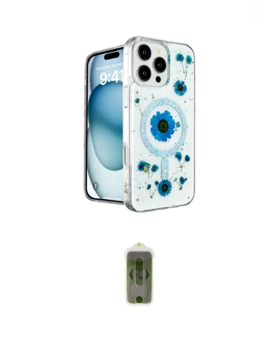 ieg™ iPhone 16 Pro Max Kılıf Kozmos Doku - Siyah Joko Magic 5D Hayalet Cam