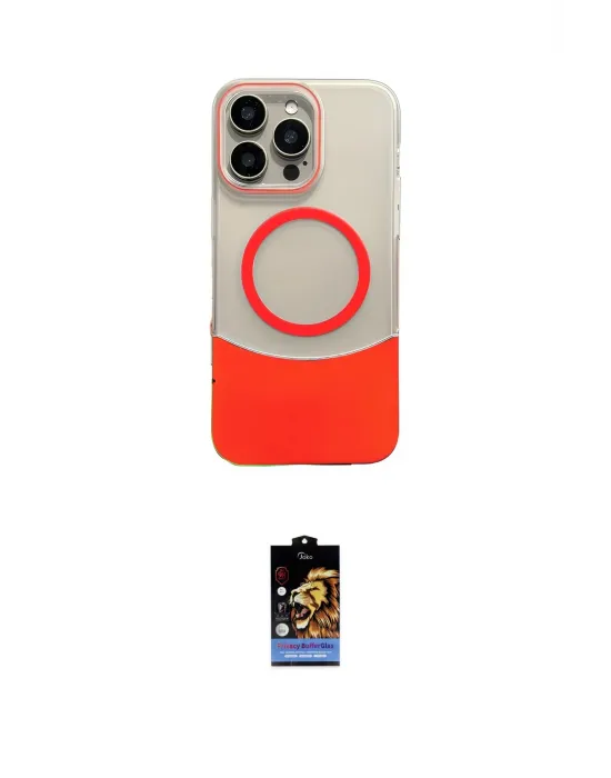 ieg™ iPhone 16 Pro Max Kılıf Kozmos Form Özel Seri - Siyah Buffer Hayalet Cam Ekran Koruyucu