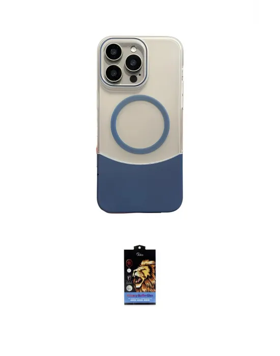 ieg™ iPhone 16 Pro Max Kılıf Kozmos Form Özel Seri - Siyah Buffer Hayalet Cam Ekran Koruyucu