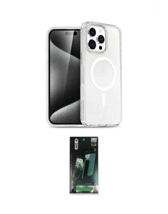 ieg™ iPhone 16 Pro Max Kılıf Nova Asil Prime - Siyah 360 Mat Full Body Arka Koruyucu