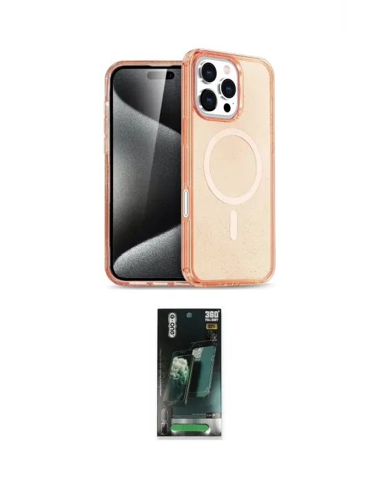 ieg™ iPhone 16 Pro Max Kılıf Nova Asil Prime - Siyah 360 Mat Full Body Arka Koruyucu