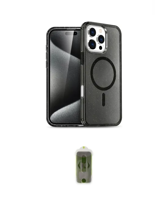 ieg™ iPhone 16 Pro Max Kılıf Nova Asil Prime - Siyah Joko Magic 5D Hayalet Cam