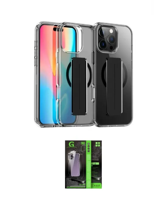 ieg™ iPhone 16 Pro Max Kılıf Nova Işık Koleksiyonu - Şeffaf 360 Full Body Arka Koruyucu