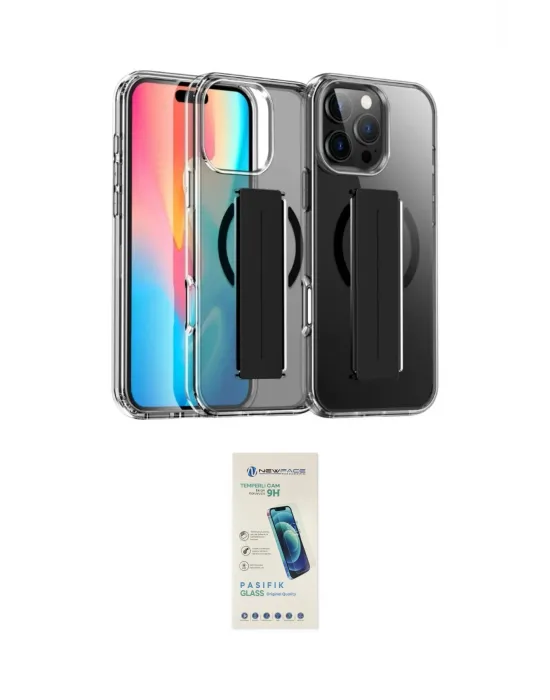 ieg™ iPhone 16 Pro Max Kılıf Nova Işık Koleksiyonu - Şeffaf Pasifik Cam Ekran Koruyucu