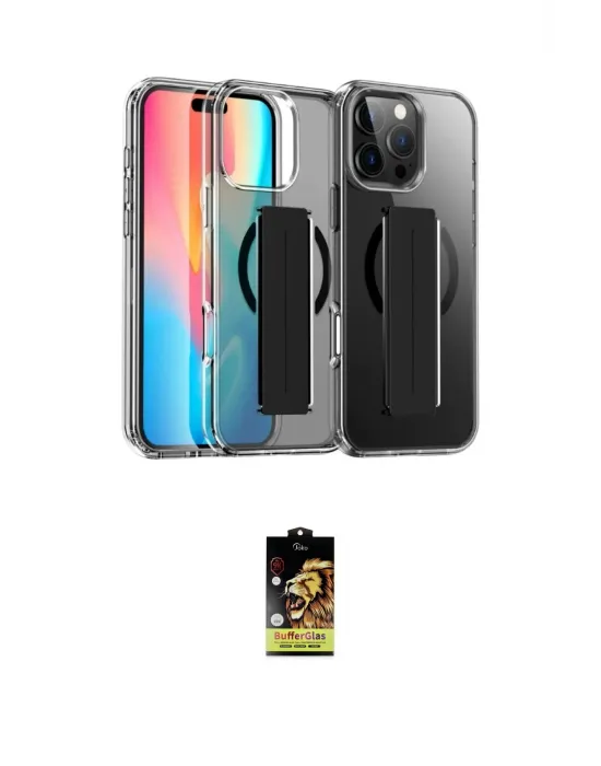 ieg™ iPhone 16 Pro Max Kılıf Nova Işık Koleksiyonu - Siyah Buffer Cam Ekran Koruyucu