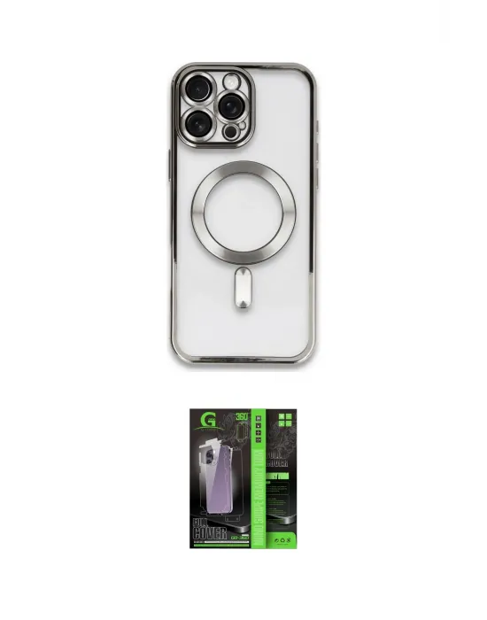 ieg™ iPhone 16 Pro Max Kılıf Nova Işık Özel Seri - Şeffaf 360 Full Body Arka Koruyucu