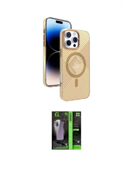 ieg™ iPhone 16 Pro Max Kılıf Nova Modern Prime - Şeffaf 360 Full Body Arka Koruyucu