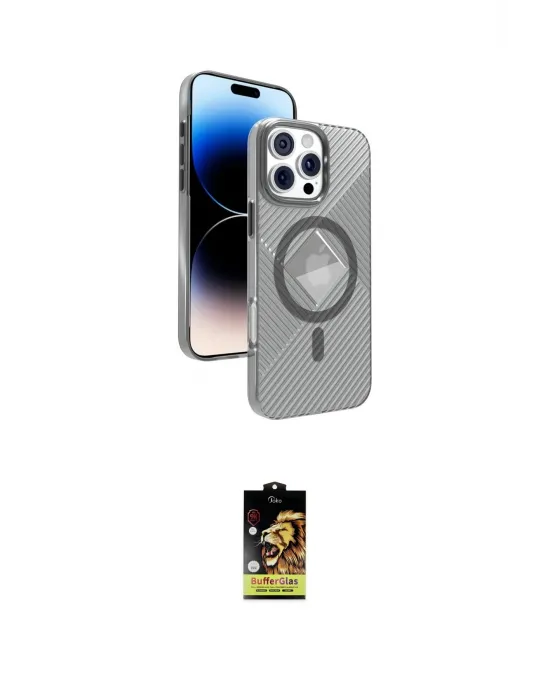 ieg™ iPhone 16 Pro Max Kılıf Nova Modern Prime - Siyah Buffer Cam Ekran Koruyucu