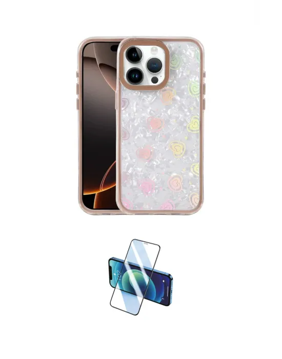 ieg™ iPhone 16 Pro Max Kılıf Odak Prime - Siyah 3D Antistatik Cam Ekran Koruyucu