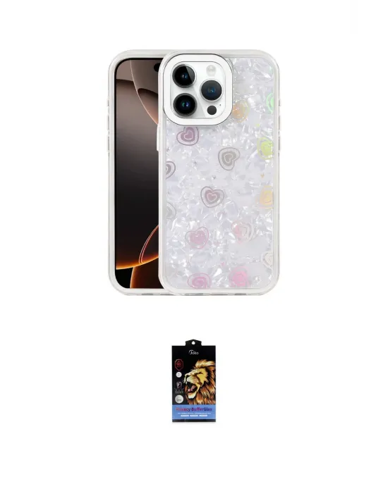 ieg™ iPhone 16 Pro Max Kılıf Odak Prime - Siyah Buffer Hayalet Cam Ekran Koruyucu
