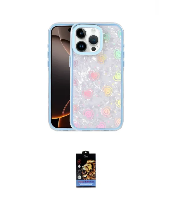 ieg™ iPhone 16 Pro Max Kılıf Odak Prime - Siyah Buffer Hayalet Cam Ekran Koruyucu