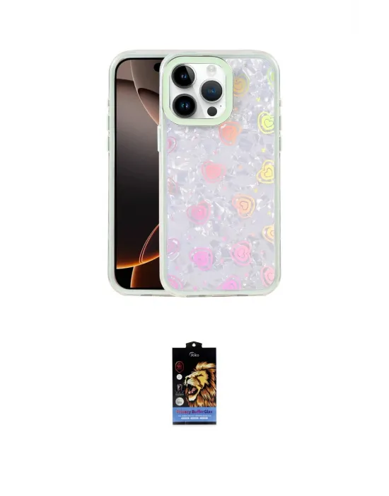 ieg™ iPhone 16 Pro Max Kılıf Odak Prime - Siyah Buffer Hayalet Cam Ekran Koruyucu