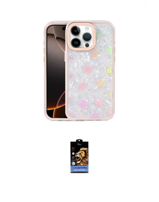 ieg™ iPhone 16 Pro Max Kılıf Odak Prime - Siyah Buffer Hayalet Cam Ekran Koruyucu