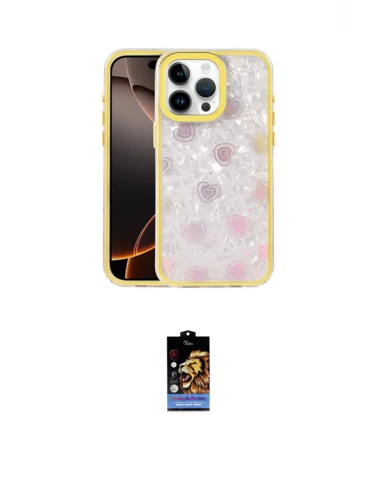 ieg™ iPhone 16 Pro Max Kılıf Odak Prime - Siyah Buffer Hayalet Cam Ekran Koruyucu