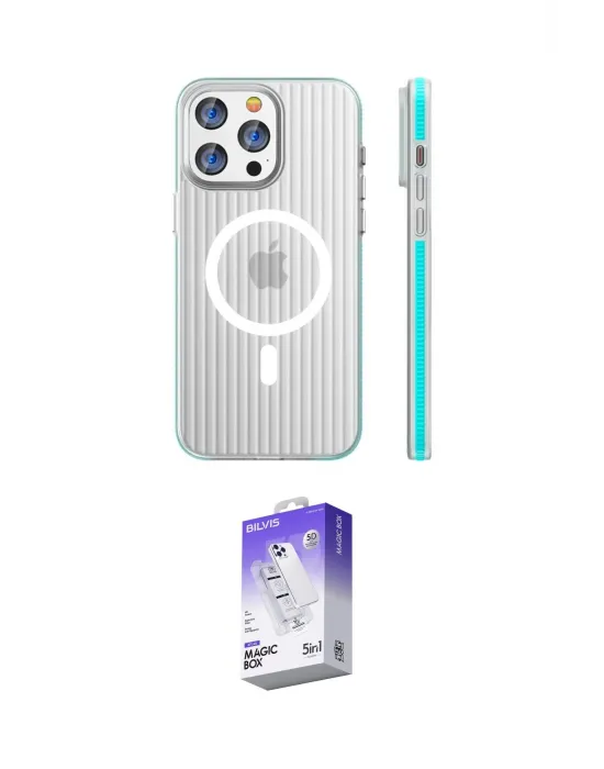 ieg™ iPhone 16 Pro Max Kılıf Pusula Minimal Koleksiyonu - Siyah Bilvis 5in1 3D Magic Cam Ekran Koruyucu