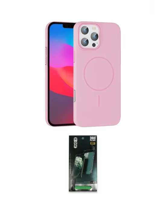 ieg™ iPhone 16 Pro Max Kılıf Siluet Doku Özel Seri - Siyah 360 Mat Full Body Arka Koruyucu