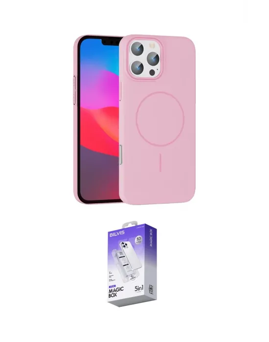 ieg™ iPhone 16 Pro Max Kılıf Siluet Doku Özel Seri - Siyah Bilvis 5in1 3D Magic Cam Ekran Koruyucu