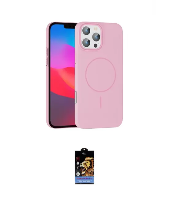 ieg™ iPhone 16 Pro Max Kılıf Siluet Doku Özel Seri - Siyah Buffer Hayalet Cam Ekran Koruyucu