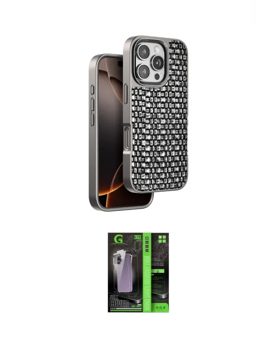 ieg™ iPhone 16 Pro Max Kılıf Siluet Form Serisi - Şeffaf 360 Full Body Arka Koruyucu