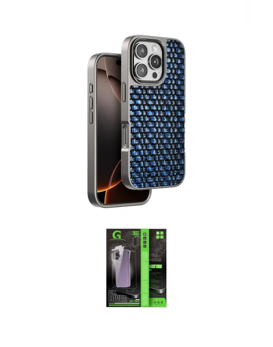 ieg™ iPhone 16 Pro Max Kılıf Siluet Form Serisi - Şeffaf 360 Full Body Arka Koruyucu