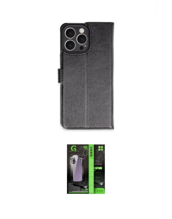 ieg™ iPhone 16 Pro Max Kılıf Siluet Işık Serisi - Şeffaf 360 Full Body Arka Koruyucu