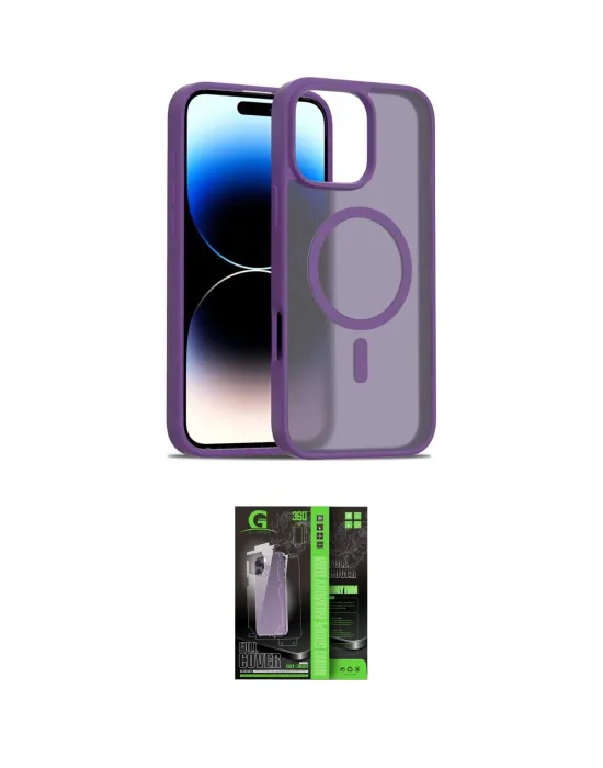ieg™ iPhone 16 Pro Max Kılıf Siluet Minimal Prime - Şeffaf 360 Full Body Arka Koruyucu