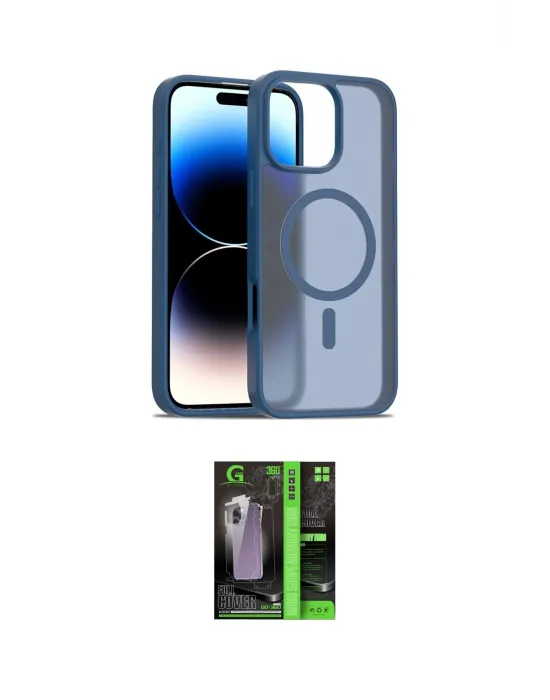 ieg™ iPhone 16 Pro Max Kılıf Siluet Minimal Prime - Şeffaf 360 Full Body Arka Koruyucu