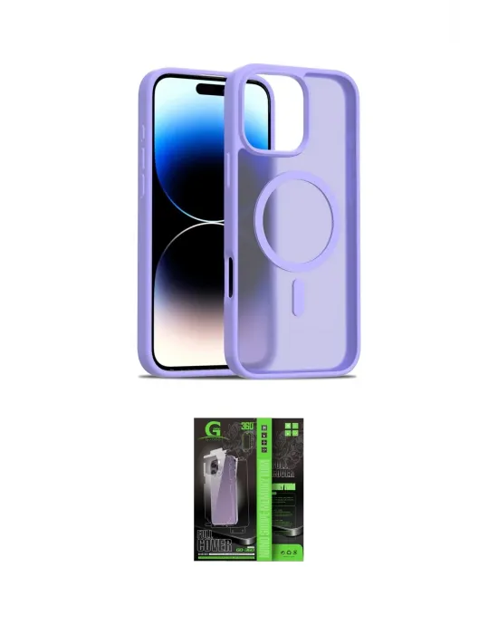 ieg™ iPhone 16 Pro Max Kılıf Siluet Minimal Prime - Şeffaf 360 Full Body Arka Koruyucu