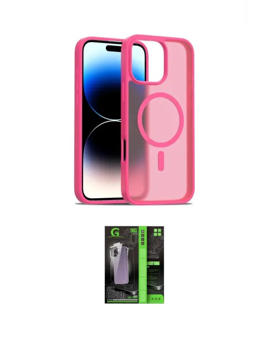 ieg™ iPhone 16 Pro Max Kılıf Siluet Minimal Prime - Şeffaf 360 Full Body Arka Koruyucu