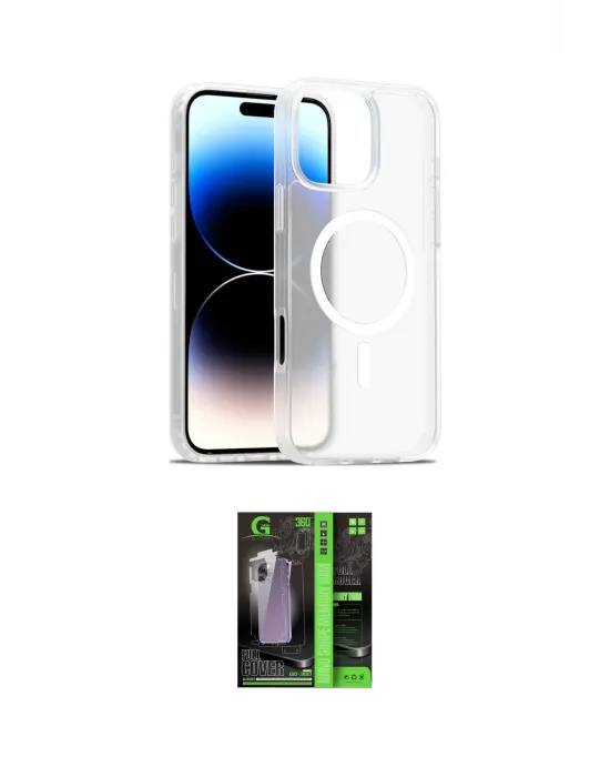 ieg™ iPhone 16 Pro Max Kılıf Siluet Minimal Prime - Şeffaf 360 Full Body Arka Koruyucu