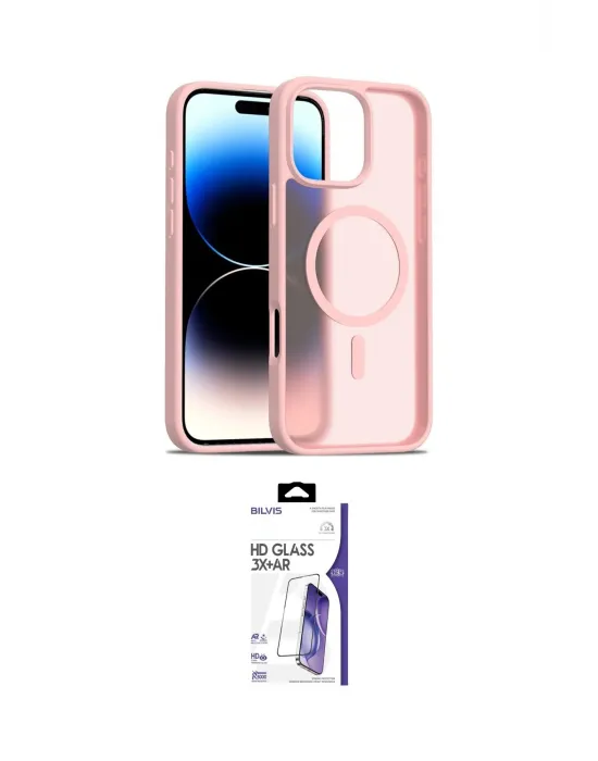 ieg™ iPhone 16 Pro Max Kılıf Siluet Minimal Prime - Siyah Bilvis 3X AR HD Cam Ekran Koruyucu