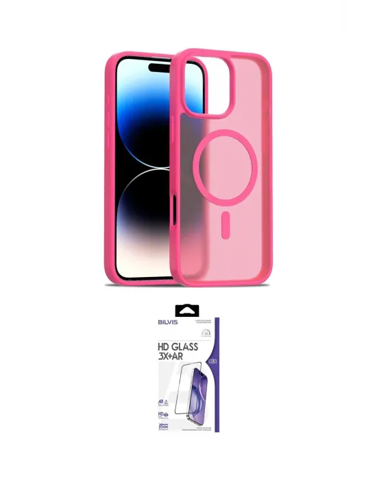 ieg™ iPhone 16 Pro Max Kılıf Siluet Minimal Prime - Siyah Bilvis 3X AR HD Cam Ekran Koruyucu