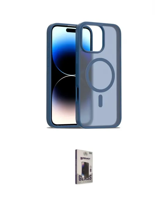 ieg™ iPhone 16 Pro Max Kılıf Siluet Minimal Prime - Siyah Bilvis Hayalet Cam Ekran Koruyucu