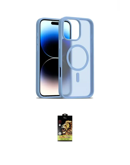 ieg™ iPhone 16 Pro Max Kılıf Siluet Minimal Prime - Siyah Buffer Cam Ekran Koruyucu